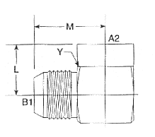 JIC x Pipe 90 º Adapter Female 2502 Series