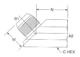 JIC x Pipe 45 º Adapter Female 2505 Series