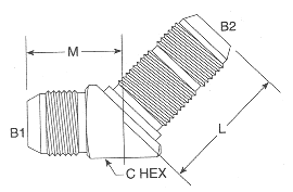 JIC Bulkhead Tube Elbow-45 º 2702 Series