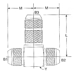 JIC Bulkhead Branch Tee 2703 Series