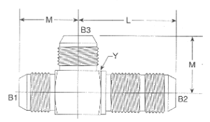 JIC Bulkhead Run Tee 2704 Series