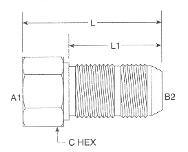 JIC x Pipe Bulkhead Adapter Female 2705 Series