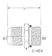 JIC x O-Ring Boss Straight Male Adapter 6400 Series