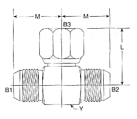 JIC Swivel Tee Branch 6600 Series