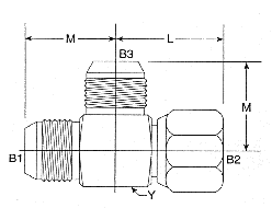 JIC Swivel Tee Run 6602 Series