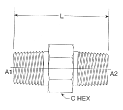 Male Pipe Hex Nipple 5404 Series